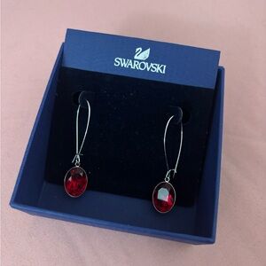 Swarovski Ruby Red Crystal Earrings